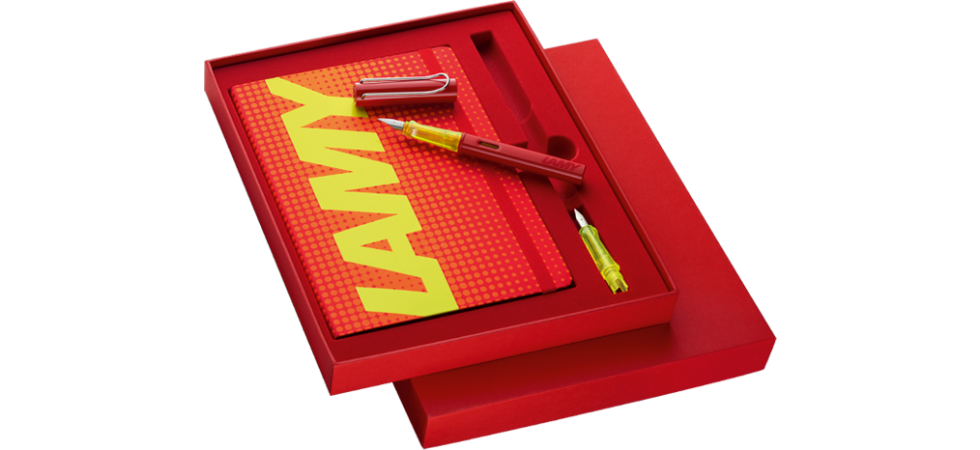 Set agenda si stilou Al-star 22 glossy red F